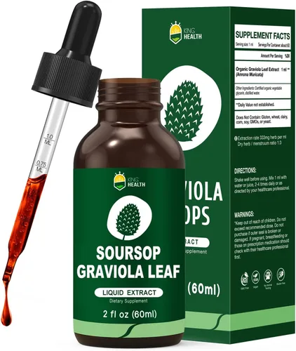 Miniatura 9 de Gotas líquidas de extracto de hoja de graviola de guanábana orgánica, líquido puro amargo de guanábana para apoyo inmunológico, certificado GMP