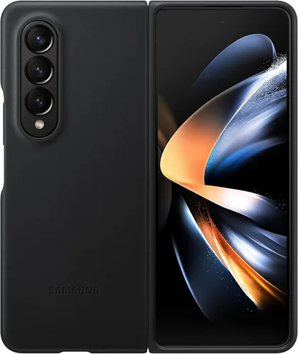 Miniatura 11 de Funda Samsung Galaxy Z Fold4 con soporte para S Pen y soporte para bolígrafo S, funda protectora con pata para visualización con manos libres, Negro