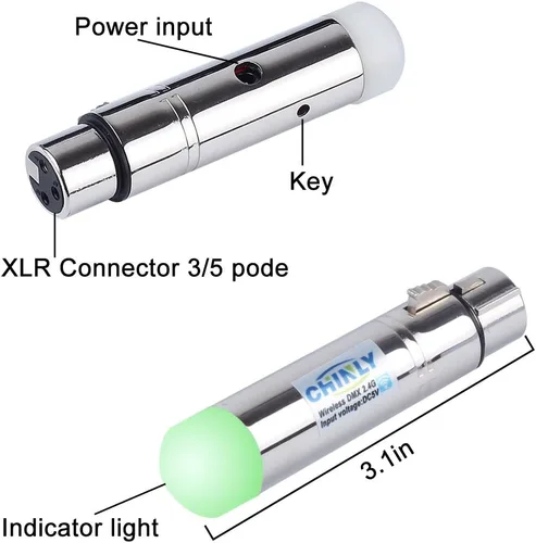 Miniatura 2 de CHINLY - Indicador de luz DMX inalámbrico