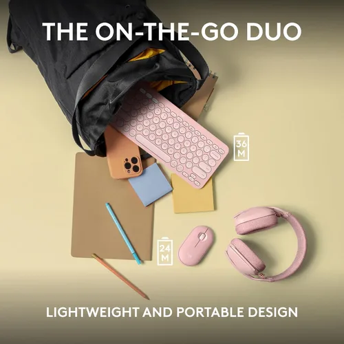 Miniatura 9 de Logitech Pebble 2 Combo, teclado y mouse inalámbricos, silencioso y portátil, personalizable, perno logi, Bluetooth, fácil de cambiar para PC, Mac