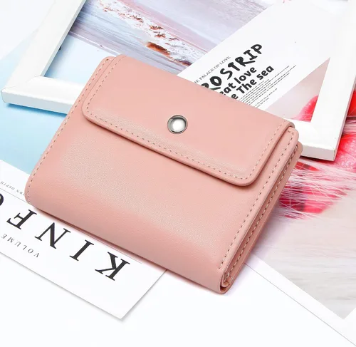 Miniatura 6 de GEEAD Billeteras pequeñas de piel sintética con bloqueo RFID para mujer, cartera delgada para múltiples tarjetas para mujer con bolsillo