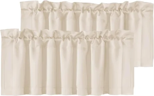 Miniatura 36 de H.VERSAILTEX - Cenefa térmica para ventana con dobladillo para barra, para oscurecer las habitaciones; ideales para la cocina, 52” x 18” Gris paloma