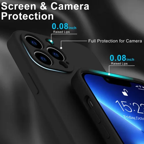 Miniatura 5 de DEENAKIN Funda compatible con iPhone 13 Pro Max con protector de pantalla, silicona suave y sedosa, funda de cámara mejorada, funda protectora
