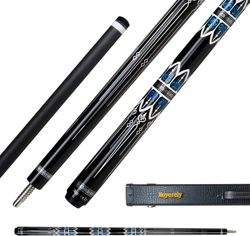 Miniatura 13 de Taco de billar de fibra de carbono de Moyerely, palo de taco de 11.8mm/12.5mm de baja deflexión, palo de piscina profesional con estuche