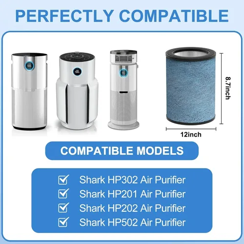 Miniatura 2 de HP302 Neverchange - Filtro de repuesto compatible con purificador de aire Shark HP301 HP302 AP1000 HC501 HC502 MAX, filtro HEPA verdadero de grado