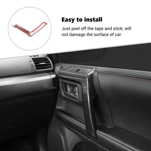 Miniatura 6 de Voodonala Panel de interruptores de ventana para Toyota 4Runner 2010-2024, cubierta de panel de manija lateral compatible con Toyota 4Runner SUV