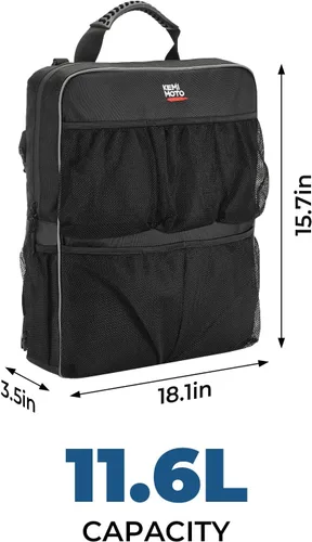 Miniatura 6 de KEMIMOTO Bolsa de almacenamiento para barco, mochila para asiento de barco, organizador de almacenamiento de barco con bolsillos de malla, bolsa
