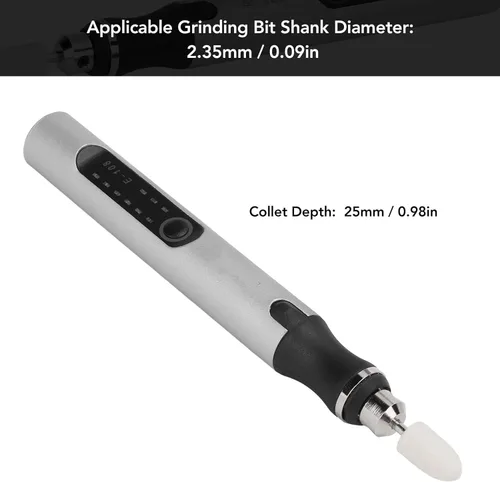 Miniatura 3 de Oumefar Mini herramienta giratoria inalámbrica, bolígrafo de grabado inalámbrico, amoladora recargable por USB, juego de herramientas rotativas