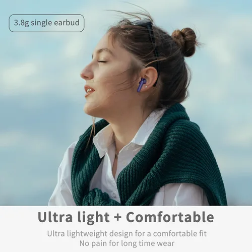 Miniatura 7 de Auriculares inalámbricos, Bluetooth 5.4 con graves profundos estéreo de alta fidelidad, 4 ENC con cancelación de ruido, auriculares inalámbricos
