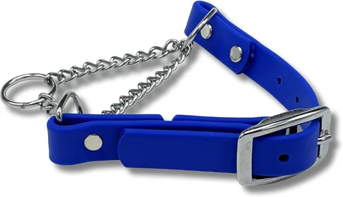 Miniatura 25 de Collar de Martingala para Perros, Biothane, Herrajes de Acero Inoxidable, Sin Tirones, Fabricado en EE. UU., Grado Profesional, Grande, Marrón