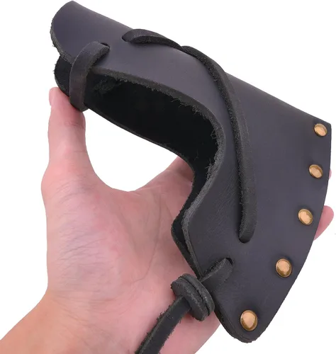 Miniatura 6 de Funda de cuero para hacha, cubierta de hacha de camping con cubierta segura para cabeza de hacha