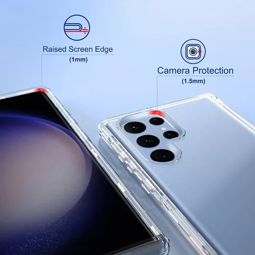 Miniatura 6 de ULAK Funda transparente para Galaxy S23 Ultra, resistente a prueba de golpes, funda de TPU suave, funda protectora transparente para Samsung Galaxy