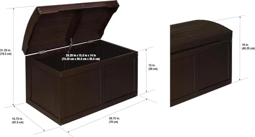 Miniatura 8 de Caja barril de juguetes Badger Basket, paquete de de 1, Espresso