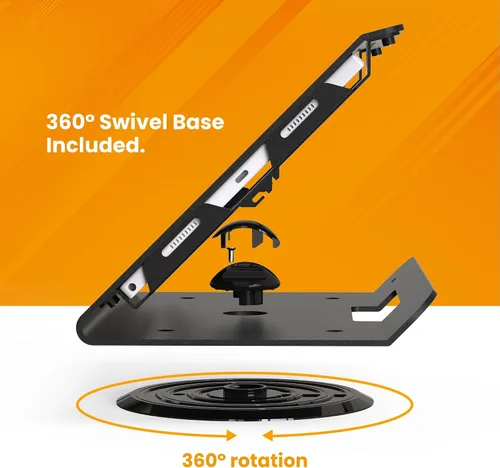 Miniatura 7 de Soporte para tableta compatible con Samsung Galaxy Tab A8 - Acero resistente con base giratoria de 360° con bloqueo de cable antirrobo BSC102BG