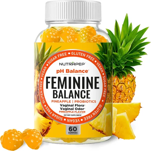 NutraPep Feminine Balance - Gomitas de probióticos para mujeres, salud vaginal y equilibrio del pH de las mujeres, suplemento natural de gomitas con
