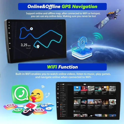 Miniatura 4 de Para Ford F150 2013-2014 Android 15 Estéreo de coche 9 pulgadas pantalla táctil 2G+64G con CarPlay inalámbrico Android Auto Mirror Link 26UI