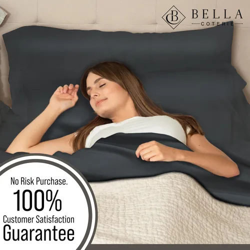 Miniatura 5 de Bella Coterie Juego de fundas de almohada de bambú viscosa de lujo tamaño queen 100% cultivado orgánicamente Ultra suave Refrescante 2