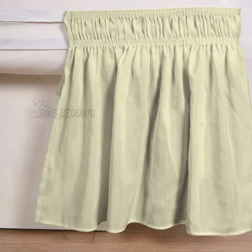 Miniatura 3 de Faldas de cama envolventes con cinturones elásticos ajustables de tres lados de tela, fácil ajuste, resistentes a las arrugas y a la decoloración