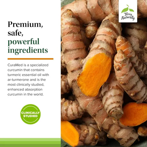 Miniatura 5 de Terry Naturally CuraMed 750 mg - Suplemento antioxidante para la salud del cerebro y el corazón - Suplemento con complejo de curcumina de alta