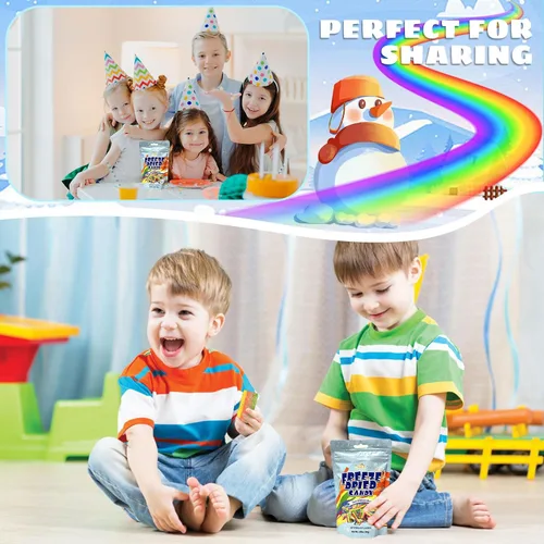 Miniatura 8 de Apexy Caramelo de cinta liofilizado Rush – Rainbow Sour Belts – Super crujiente, sabor intensificado, aperitivo de caramelo liofilizado ligero