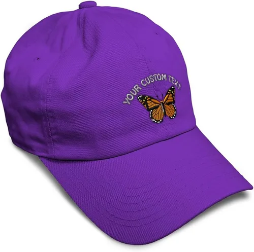 Miniatura 40 de Gorra de béisbol suave con diseño de mariposa monarca, con insectos, bordado de mariposa, de algodón, para hombres y mujeres