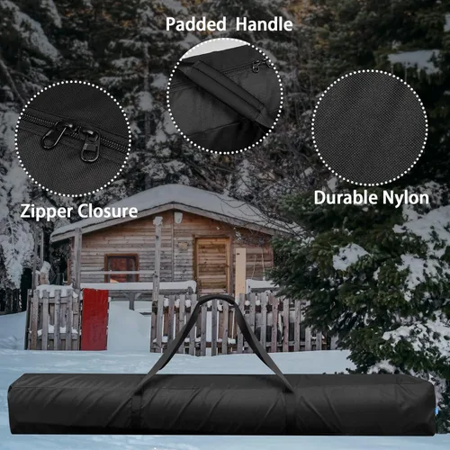 Miniatura 2 de Xxerciz Bolsa de transporte de 57 pulgadas para sombrilla de playa plegable de 9 pies, 600D impermeable para patio, bolsa resistente al aire libre