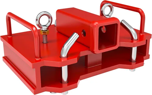 YINTATECH Accesorio de enganche de remolque de carretilla elevadora doble, capacidad de remolque de 6500 libras por receptor de 2 pulgadas, se