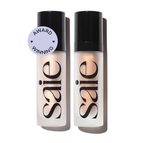 Miniatura 13 de Saie Mini Glowy Super Gel - Base de maquillaje hidratante y suero iluminador enriquecido con vitamina C y aceite de escualano, maquillaje líquido