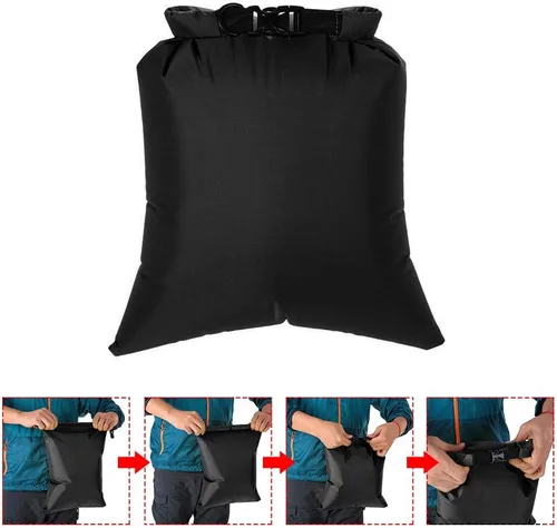 Miniatura 6 de Paquete de 3 bolsas secas impermeables de 3 L + 5 L + 8 L al aire libre ultraligeras para kayak, rafting, canotaje, natación, campamento