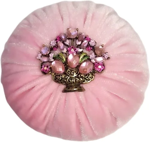 Miniatura 13 de Cojín de terciopelo con decoraciones de diamantes de imitación para costura, relleno de arena abrasiva de esmeril, hecho a mano en Estados Unidos