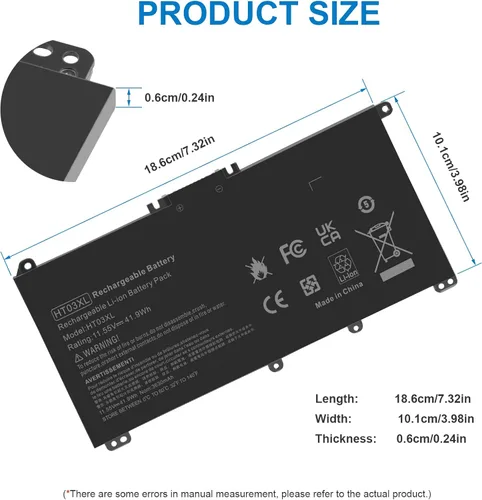 Miniatura 8 de TREE.NB HT03XL - Batería para HP L11119-855 Pavilion 15-CS 15-DA 15-DB 15-DW Series 15-CS0053CL 15-DW0033NR 15-DA0014DX 14-CE 14-CF 14-DF 17-by