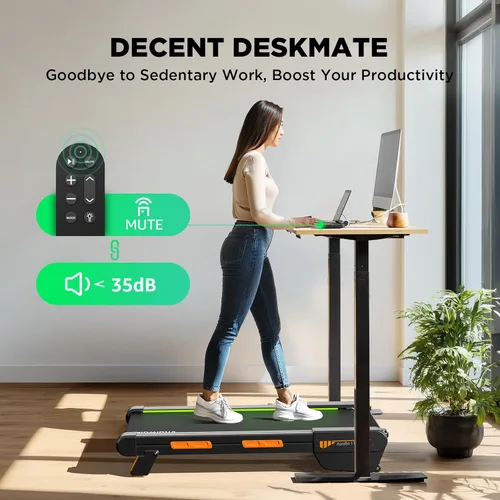 Miniatura 6 de Vitalwalk Walking Pad Treadmill with Incline, Full Deck 15% Auto Incline, Portable Under Desk Treadmills for Home Office, 350LBS, 3.0HP Brushless