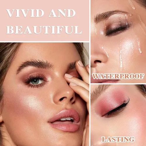 Miniatura 4 de Paleta de sombras de ojos desnudas de 12 colores, paleta de sombra de ojos natural mate nude brillante altamente pigmentada, juego de paleta