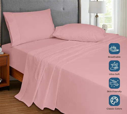 Miniatura 68 de Royale Linens Sábana encimera de tamaño individual XL 100% Algodón Orgánico – Super suave – Sábanas superiores de percal – Sábana encimera