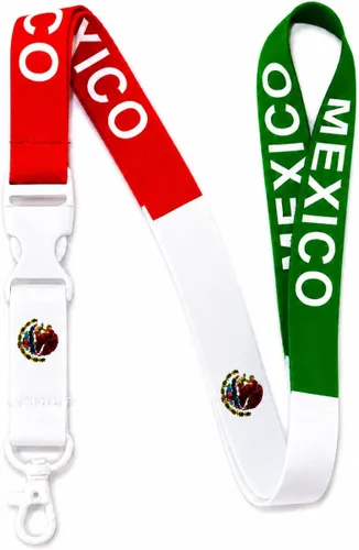 EASTEX Llavero con cordón de la bandera de México, cordones mexicanos para llaves, tarjetero de identificación, relleno de calcetines de Navidad 1