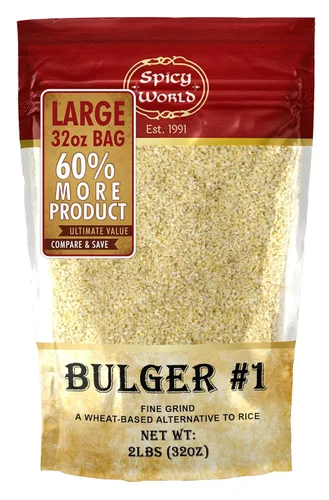 Bulgur - Trigo molido fino #1, bolsa de 2 libras (32 onzas) | Trigo búlgar cultivado en Estados Unidos para tabouleh | 100% natural y puro | Ideal