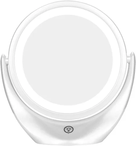 Miniatura 3 de Howlite Reflect - Espejo de maquillaje LED recargable 5X con doble vista, 1800 mAh con botón táctil
