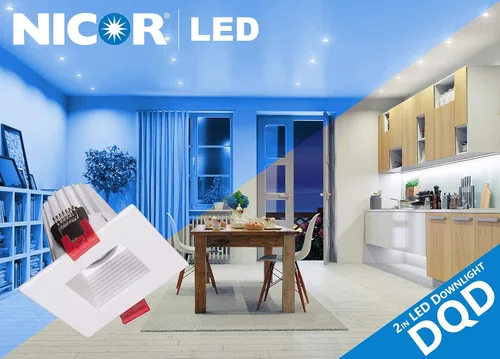 Miniatura 11 de NICOR Lighting - Foco empotrable LED cuadrado de 2 pulgadas con deflector en blanco, 2700K (DQD211202KWHBF)