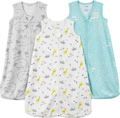 Miniatura 6 de Simple Joys by Carter's Paquete de 2 sacos de dormir unisex de microforro polar de manga larga para bebé
