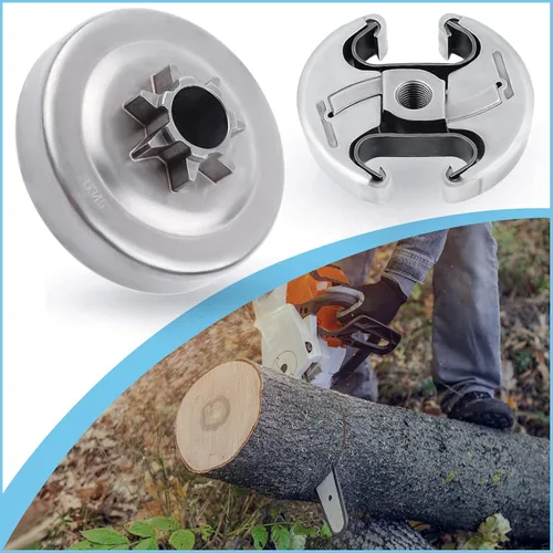 Miniatura 6 de Adefol . Kit de 8 tambor de embrague 7T de 325 pulgadas para motosierra Husqvarna 340 345 350 445 450, kit de tambor de embrague 345 con bomba