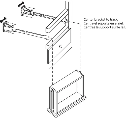 Miniatura 4 de Prime-Line R 7240 Soportes de riel lateral para cajón, nailon blanco (1 par)