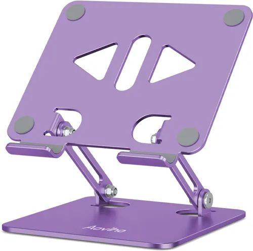 Miniatura 10 de Aoviho - Soporte para tableta portátil para escritorio, soporte de escritorio ajustable para tableta, soporte de aluminio plegable para iPad Pro