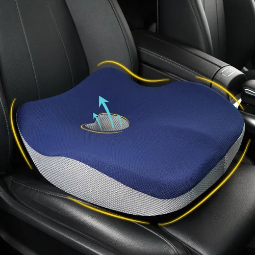 Miniatura 14 de Cojín de asiento de coche: cojín ergonómico de espuma viscoelástica para aliviar el dolor de ciática, almohada de asiento de conducción más grande