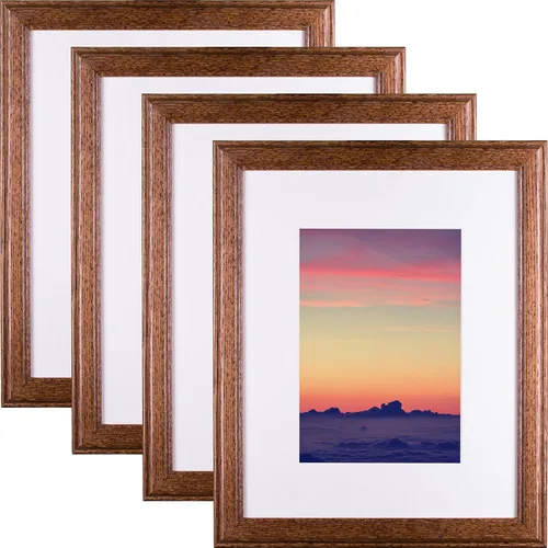Miniatura 8 de Craig Frames Wiltshire 236 - Portarretratos de madera dura con un solo color blanco, muestra una impresión de 4 x 6 pulgadas con el paspartú o 5 x 7