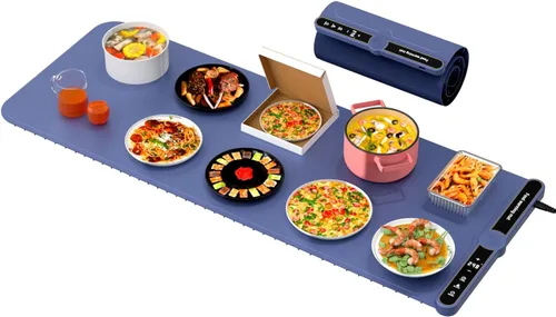 Calentadores eléctricos de silicona para fiestas, buffet, XXL, 40 x 15 pulgadas, extra grande, para calentar alimentos, mantiene los alimentos