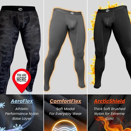 Miniatura 19 de Real Men ABCD Pouch - Pantalones de compresión para hombre, paquete de 1, 2 y 3, leggings para hombre, pantalones de yoga, medias, capa base