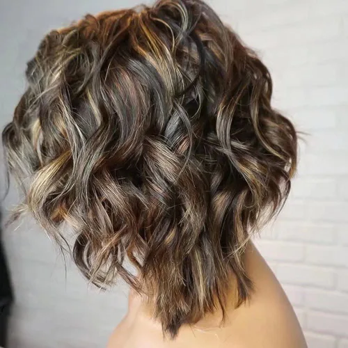 Miniatura 5 de Peluca de cabello humano virgen brasileño virgen brasileño ondulado con encaje frontal transparente HD de 13 x 6 pulgadas, nudos blanqueados