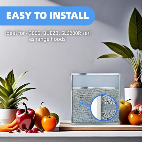 Miniatura 5 de BP57 - Filtro de ventilación para campana de estufa con lente de luz, filtro de grasa de escape de cocina, filtro de aire de grasa de 11 3/8