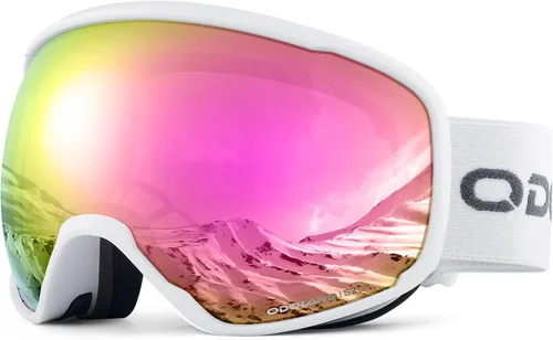 Miniatura 10 de Odoland Gafas de esquí de nieve S2 de doble lente antivaho OTG a prueba de viento UV400 para hombres, mujeres y jóvenes, esquí, snowboard Lente