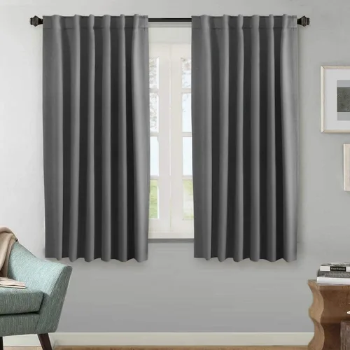 Miniatura 153 de H.VERSAILTEX Cortinas opacas con aislamiento térmico, paneles de tratamiento de ventana, cortinas opacas para oscurecer la habitación, cortinas Gris